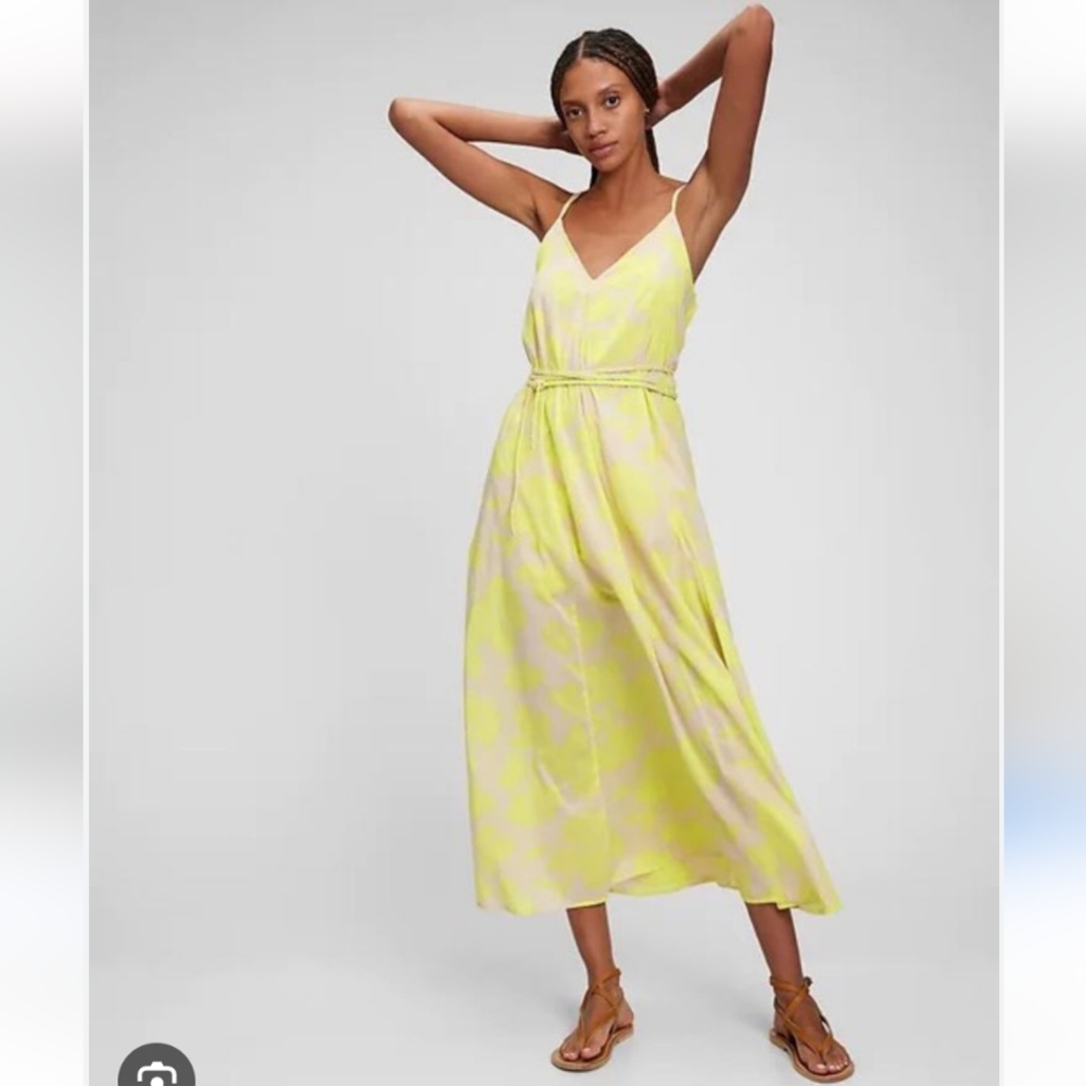 Tie-Waist Cami Maxi Dress Size S